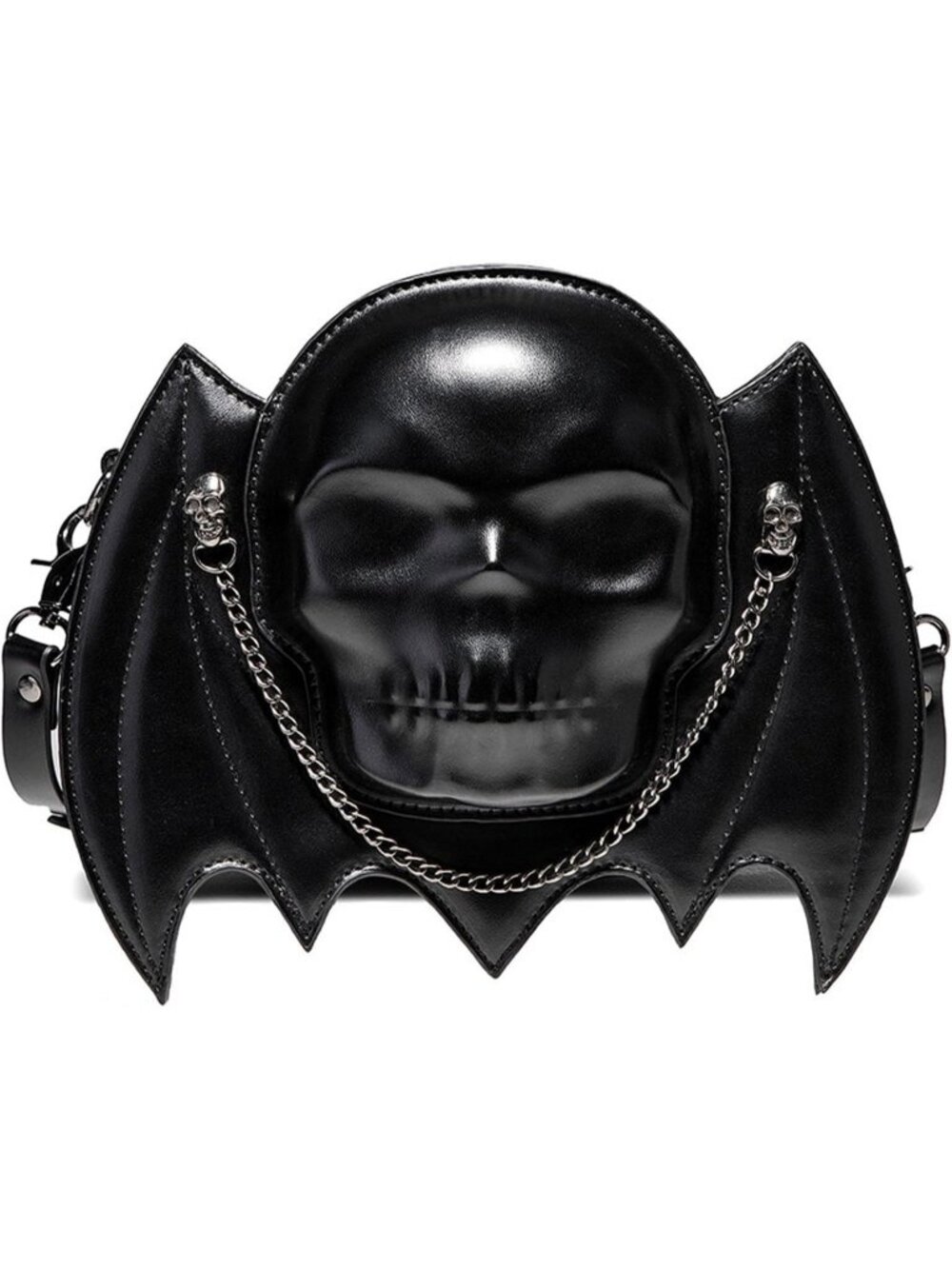 Women's 259 Black Gothic Skull Crossbody Bag Purse Festival Shoulder Halloween